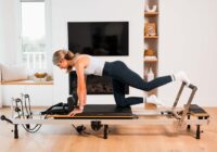 compact Pilates reformer